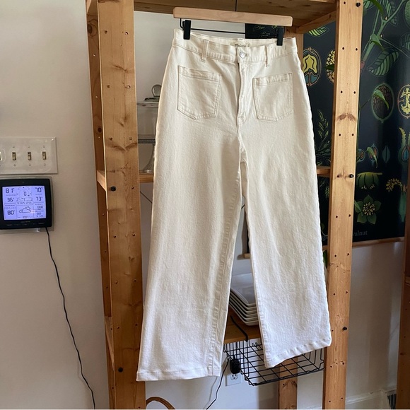 Madewell White Cream The Perfect Vintage Wide Leg Jeans 29 - Picture 7 of 16
